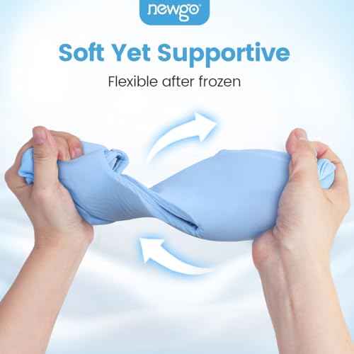 NEWGO Ice Pack Face Ice Mask for Puffy Eyes, Cooling Face Mask Reusable with Thick Gel Pad in Forehead & Eye Zones for Migraines, Post-Surgery, Redness, Allergy Swelling Pain Relief