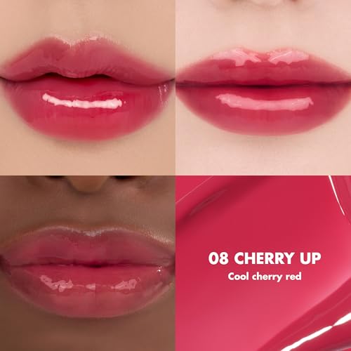 rom&nd Glasting Color Gloss - Cherry Up Plumping Lip Oil