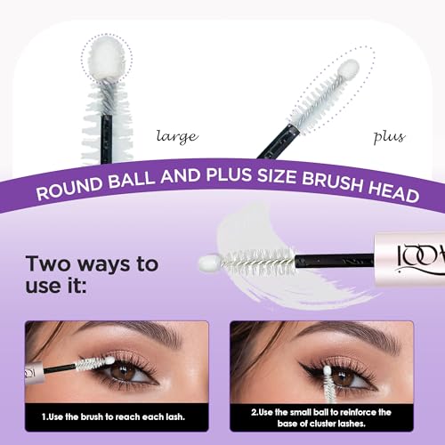 GAQQI Waterproof Lash Cluster Glue & Seal, Long-Lasting Black Eyelash Adhesive - 2PCS