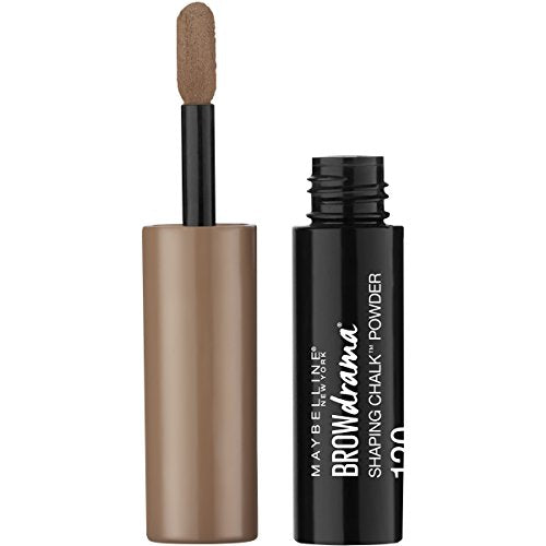 Maybelline New York Brow Drama Shaping Chalk Powder, Medium Brown, 0.035 fl. oz.