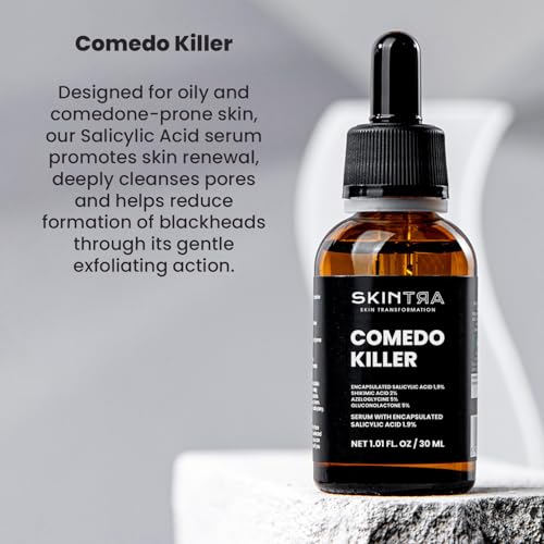 Comedo-killer 2% Salicylic Acid Serum - Blemish & Acne Spot Treatment - Exfoliating Serum with Azeloglycine & Gluconolactone - Clogged Pores & Closed Comedone Treatment - 30 ml/Net 1.01 Fl. Oz