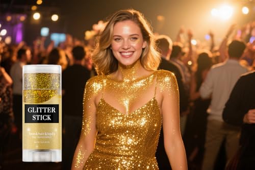 Gold Holographic Glitter Stick for Face & Body