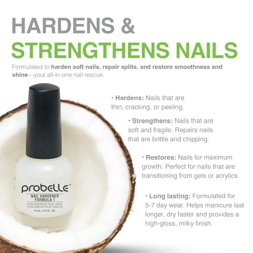 Probelle Nail Hardener Formula 1: Extra Strong Base Coat for Weak Nails