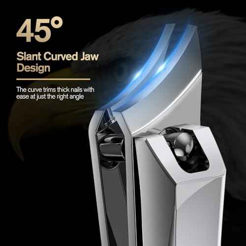 FERYES Ingrown Nail Clipper - Slant Curved Blade Nail Clipper for Thick Toenails and Ingrown Nails, Podiatrist Toenail Clippers for Seniors and Men