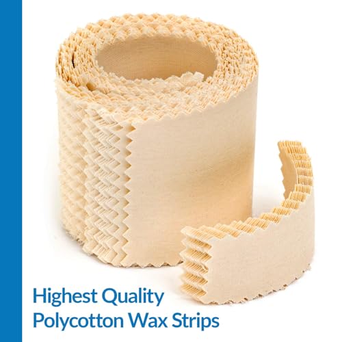 MOOM for Men Organic Hair Removal Kit, 12 oz Sugar Wax with 48 Reusable Fabric Strips, Natural Ingredients