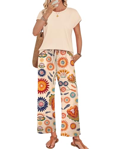 WIHOLL Women's Two Piece Summer Outfit Set
