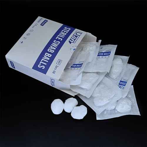 60 Balls Sterile Gauze Balls Gauze Sponge Cotton Balls Gauze Swab Sterile (M) (3balls/Pack)