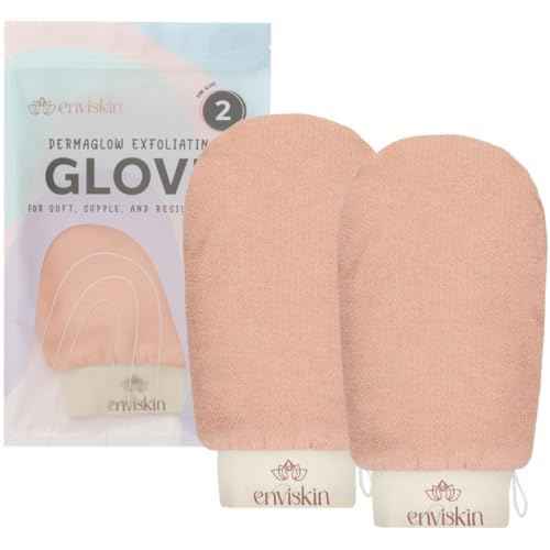 Dermaglow Deep Exfoliating Gloves - (Pack of 2, Pink)