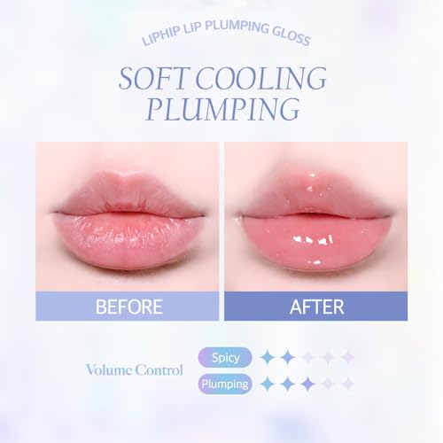 Lip Plumping Gloss,Spicy Lip Lip Gloss, Moisturizing & Glimmer Glow Lip Gloss