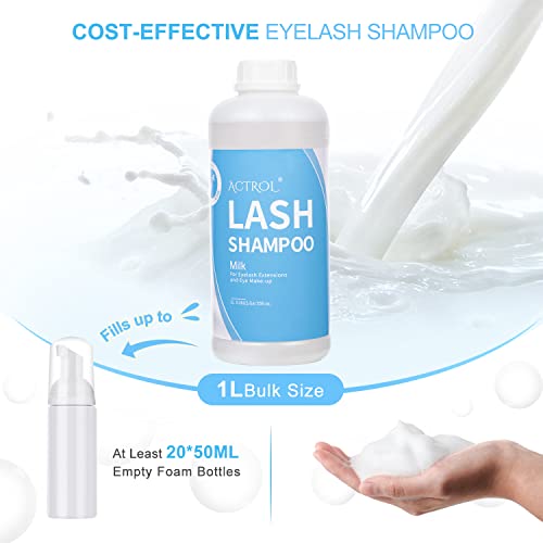 ACTROL Eyelash Extension Cleanser 1L - Gentle Lash Shampoo