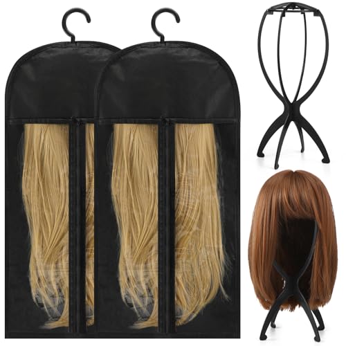 Wig Storage Bag with 2 Stand Holders - Travel Set