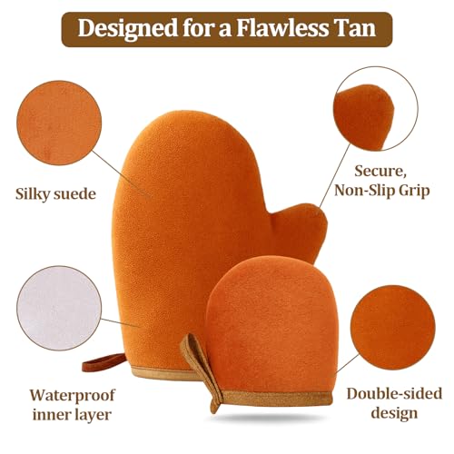 Self Tanning Mitt 2-Pack - Double-Sided Applicator with Thumb