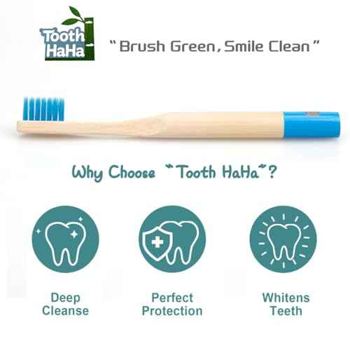 Kids Bamboo Toothbrushes, BPA-Free Soft Bristles, Eco-Friendly Natural Wooden Toddler Toothbrush, 6-Pack Travel Toothbrushes Set for Children