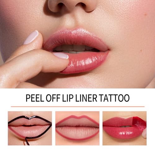 BANGFENG 4Pcs Peel Off Lip Stain - Waterproof, Long-Lasting Nude