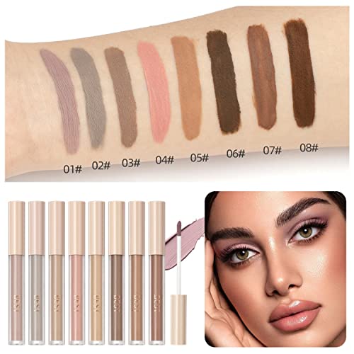Matte Liquid Eyeshadow Set 8 Colors - Waterproof Long-Lasting
