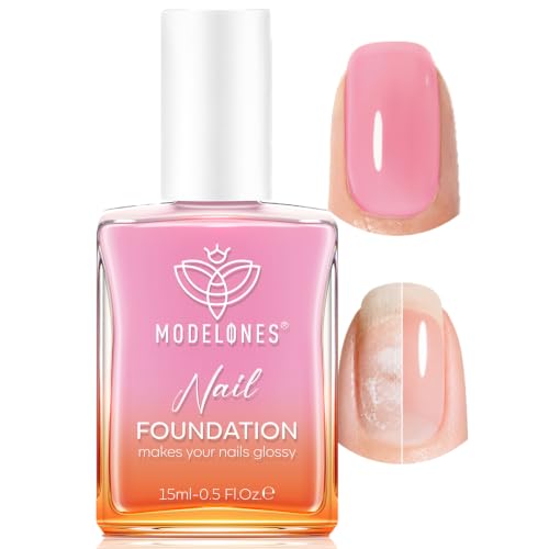 Modelones Nail Strengthener & Growth Polish A4-Jelly Orchid Pink for Damaged Nails