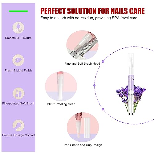 GRUNIL 15 Pcs Cuticle Oil Pen Set - Scented Nail Growth Treatment Kit