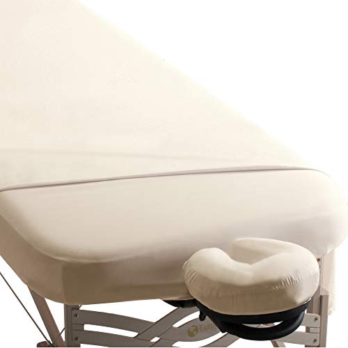 EarthLite Premium Microfiber Massage Sheet Set - 3 Piece, Full/Cream