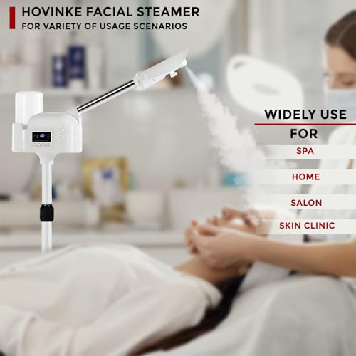 Professional Facial Steamer on Wheels with Touch Screen & Timer