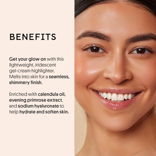 Winky Lux Cheeky Rose Liquid Highlighter - Gel Cream, Blendable & Buildable Pigment, Long Lasting Weightless Dewy Finish, Rose Gold, Nova