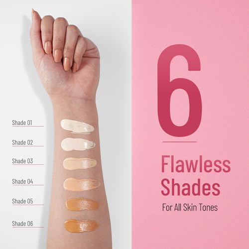Swiss Beauty Matte Shiny Pearl Water Drop Blemish Long Lasting Balm BB Lightweight, Liquid Foundation, Face Makeup, Shade-03, 40ml