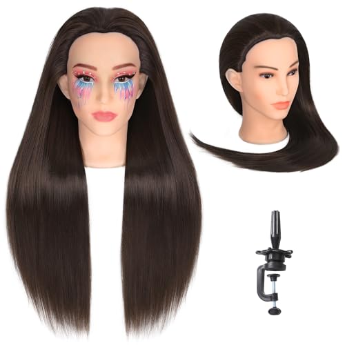 Professional Cosmetology Mannequin Head 26" Heat Resistant Synthetic Hair