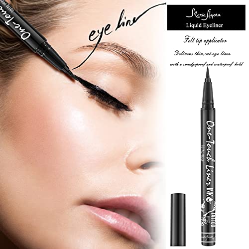 Black Waterproof Liquid Eyeliner Pen - 3 Pack, Hypoallergenic