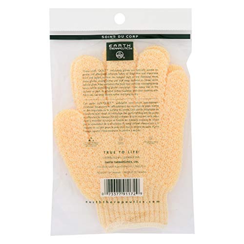 Earth Therapeutics Hydro Exfoliating Bath Gloves, Natural (1 Pair)