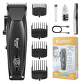 KEMEI KM-1856 Professional Hair Clipper for Men Cordless Hair Cutting Kits, Hair & Beard Trimmer, Adjustable Blade Barber Clippers with USB Rechargeable, Gift for Men