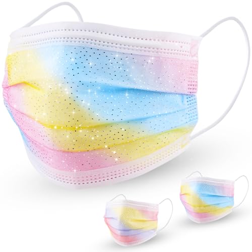NiHealth Disposable Cute Face Masks for Adults Women Men, Breathable Mask with Elastic Earloop, Full Face Protection