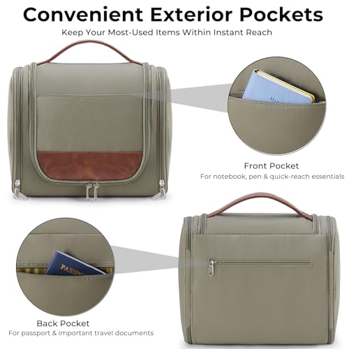 Ralnitote Green Large Hanging Travel Toiletry Bag for Men
