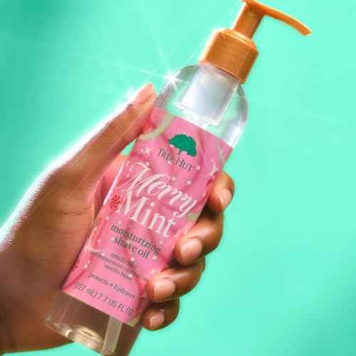 Tree Hut Merry Mint Moisturizing Shave Oil, Hydrating Gel-to-Oil Formula for a Smooth Shave, Made with Shea Butter, Holiday Gift & Stocking Stuffer, 7.7 fl oz