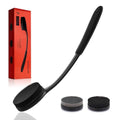 Long Handle Shower Back Scrubber,15.75 Inch Ergonomic Curved Brush with 3 Replaceable Heads with Soft and Firm Bristles,Silicone Handle for Easy Back Cleaning and Exfoliation,Bath Body Brush,Black