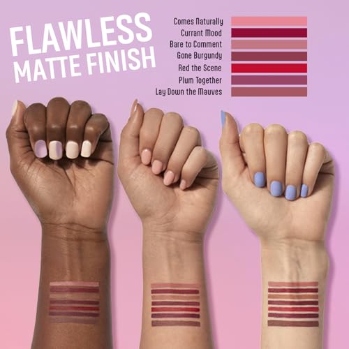 Wet n Wild Perfect Pout Matte Retractable Gel Lip Liner - Purple Lay Down the Mauves, 1 Count