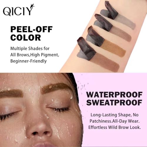 Peel Off Eyebrow Tint Gel - Waterproof 24Hr Brown (2pc)