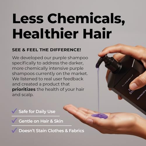 Purple Shampoo for Blonde Hair – Brass Neutralizing Toner 8 fl oz