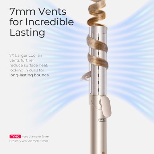TYMO Dual-Size Airflow Curling Iron 1.5-2 Inch Barrel