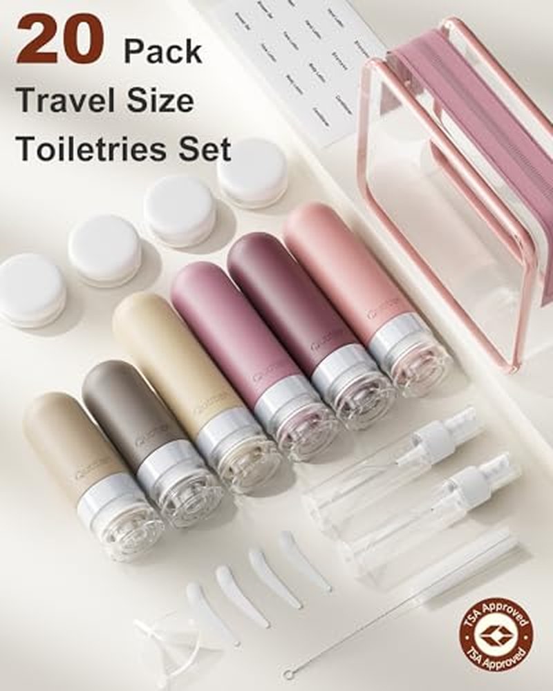 20 Pack Travel Bottle Set - TSA Approved Leak Proof Containers