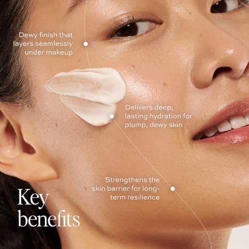 DIME Beauty Dewy Day Cream, Morning Face Moisturizer with Rosehip Oil and Tremella Snow Mushroom, 1.7 oz / 50 ml