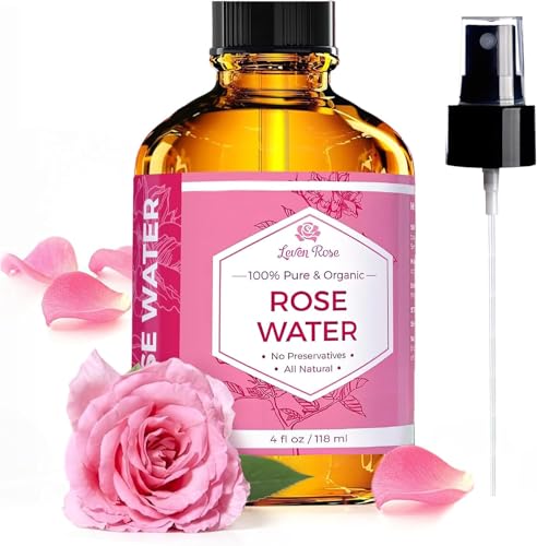Leven Rose Pure Rose Water Spray - Hydrating Facial Mist, 4 oz