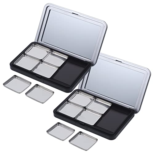 Empty Eyeshadow Palette with Mirror - Magnetic Refillable Makeup Palette, 2PCS