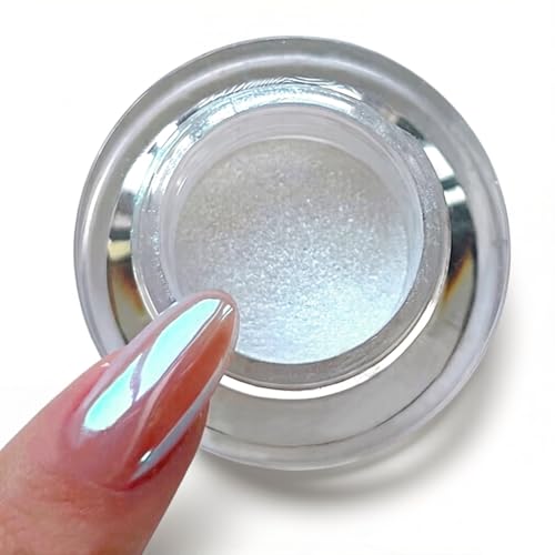Pretty Diva Moonlight Chrome Nail Powder - Iridescent Aurora Mermaid Pigment