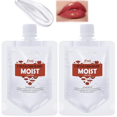 JCOOS Lip Gloss Base 2PC 200ml - DIY Moisturizing Lip Gloss Kit