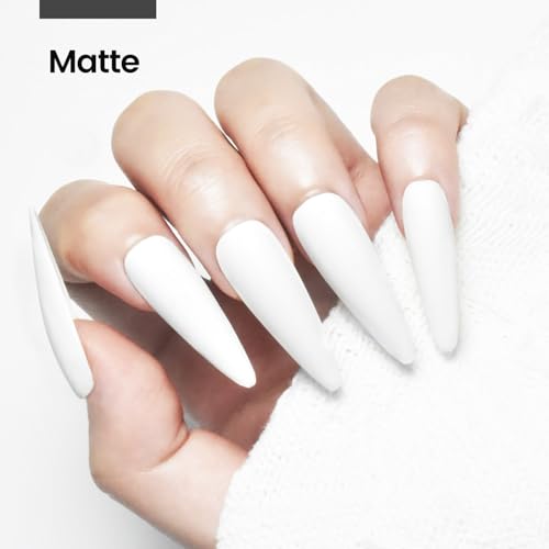 White Gel Nail Polish - 10ml Long-Lasting, Quick Cure, B02 Variation