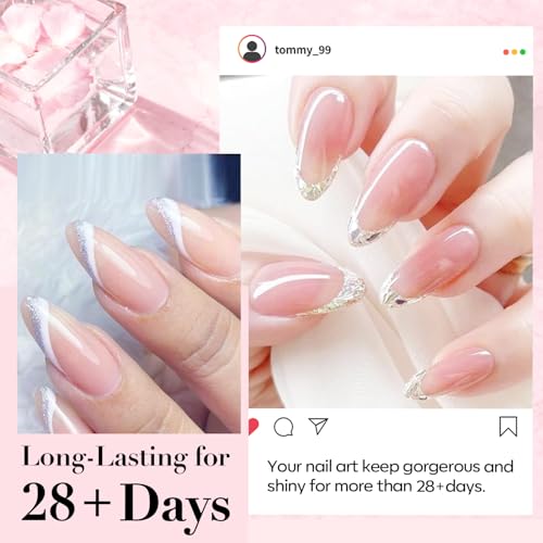 AZUREBEAUTY Sheer Pink Dip Powder for Nails - 60g Jelly Translucent Rose