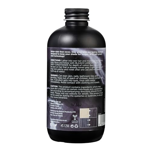 Bleach London Fade to Grey Shampoo 250ml - Toning for Blonde & Grey Hair