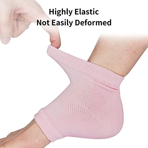 Moisturizing Gel Heel Socks for Dry Cracked Feet, 3 Pack