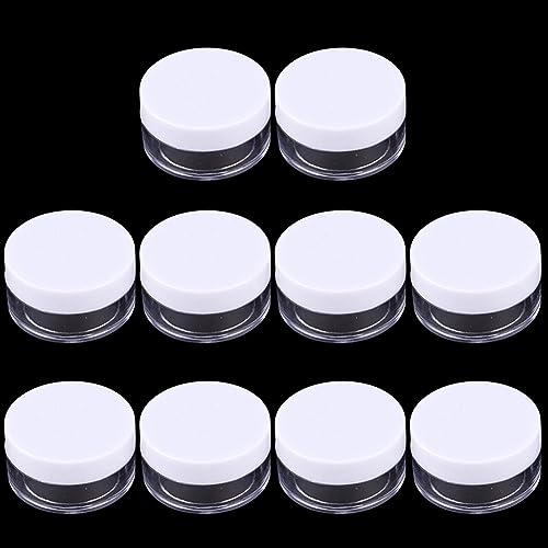 100pcs Clear Cosmetic Jars, 5g Transparent Plastic Rectangular Cream Containers with Lid, Ideal for Makeup, Lip Balm, Lotion, Craft Items