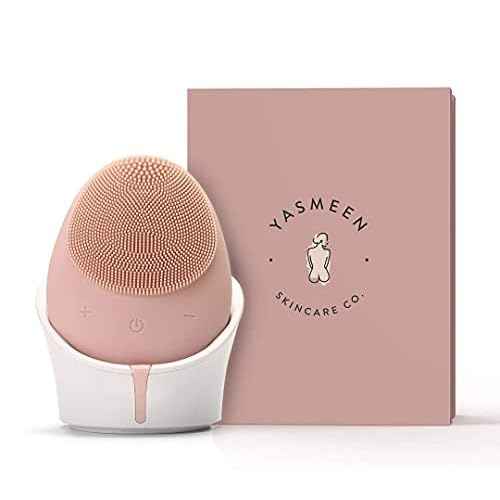 Sonic Facial Cleansing Brush, Waterproof Electric Face Cleansing Brush Device for Deep Cleaning|Gentle Exfoliating|Massaging,Rechargeable,Yasmeen Skincare Co.
