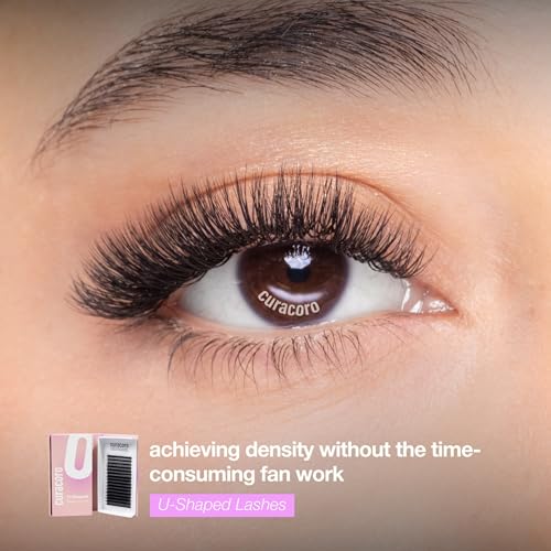 CURACORO 5D Clover Lash Extensions U-Shape 7-15mm D Curl